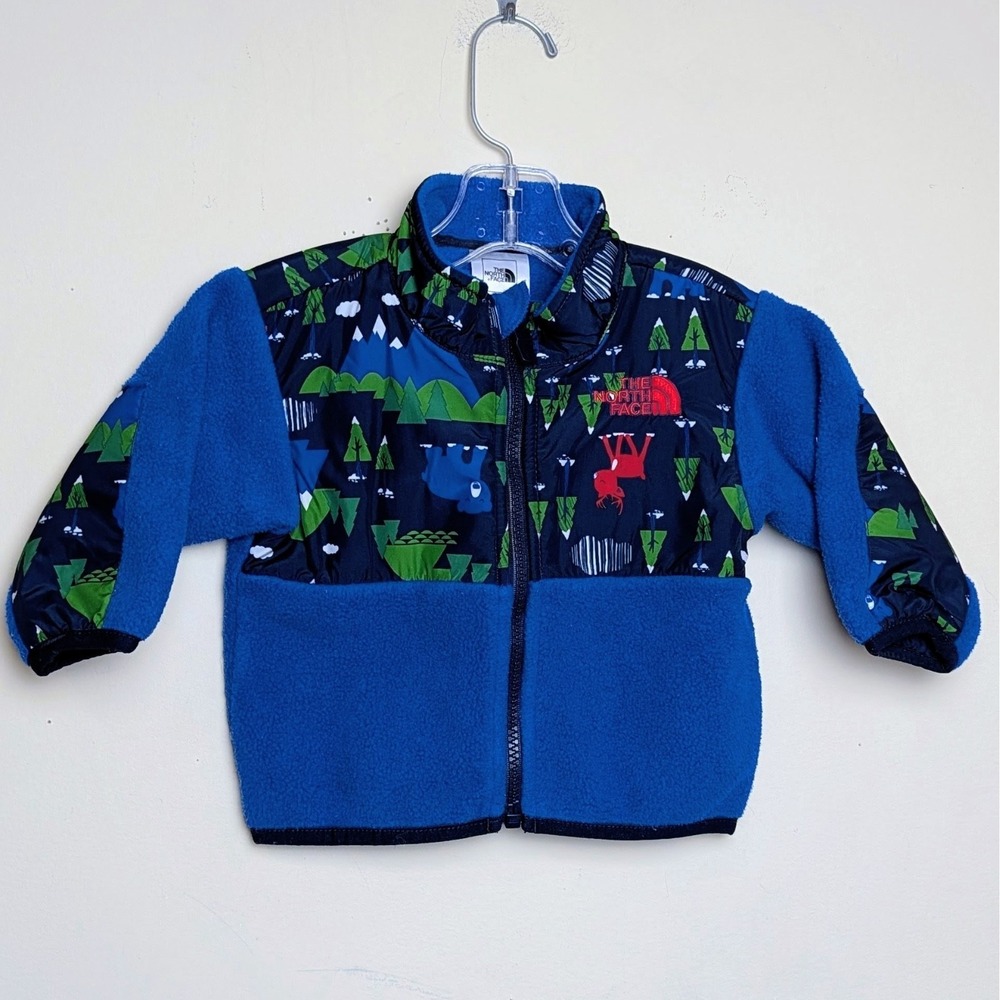 The North Face Blue Woodland Denali Fleece Jacket Baby Boy 3-6 Months